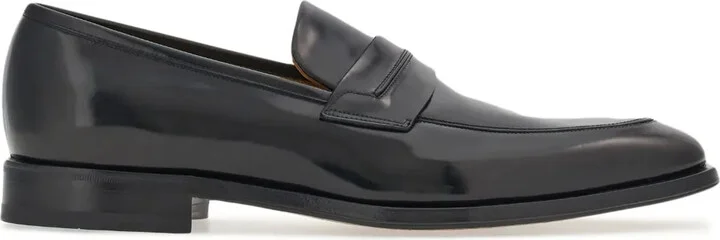 Pointed-Toe Leather Loafers