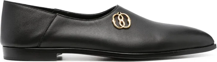 Pointed-Toe Leather Loafers