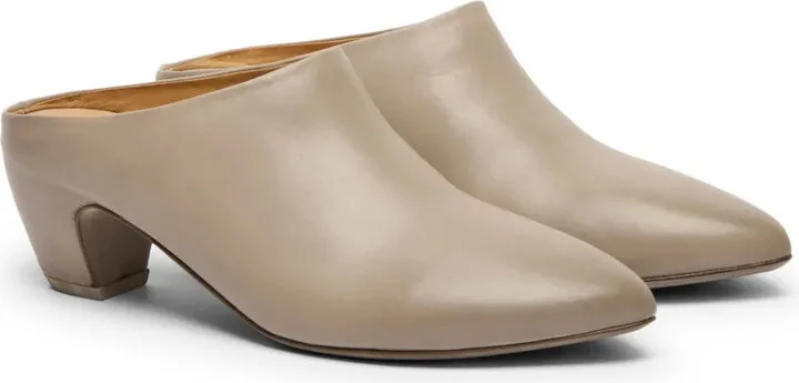 Pointed-Toe Leather Mules - Image 2