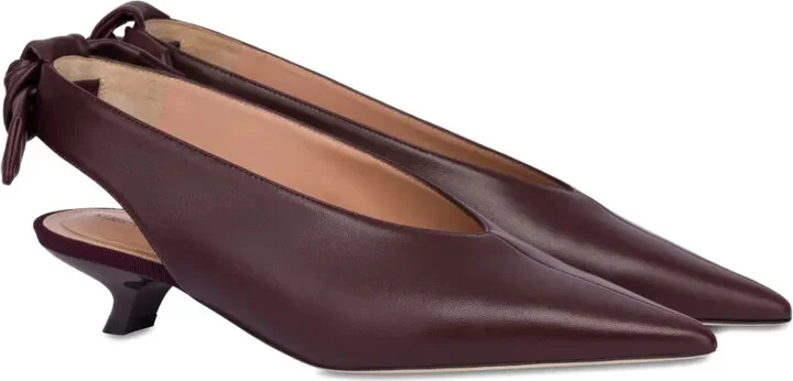 Pointed-Toe Leather Pumps - Image 2