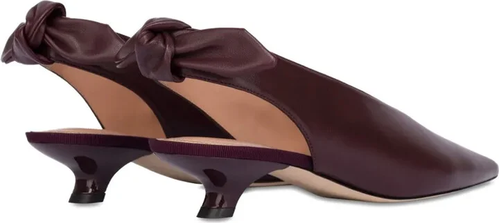 Pointed-Toe Leather Pumps - Image 3