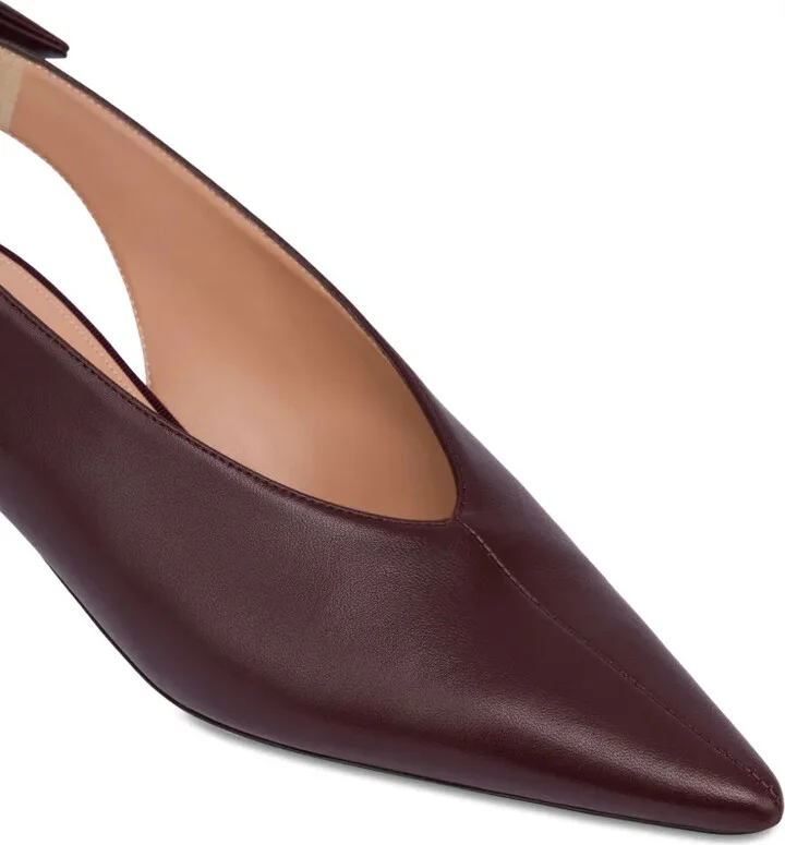Pointed-Toe Leather Pumps - Image 4