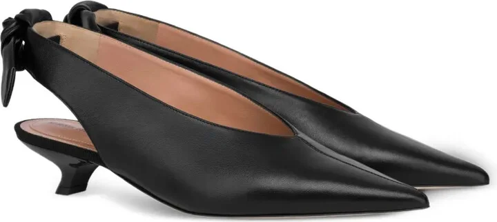 Pointed-Toe Leather Pumps - Image 2