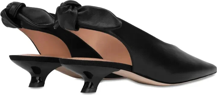 Pointed-Toe Leather Pumps - Image 3