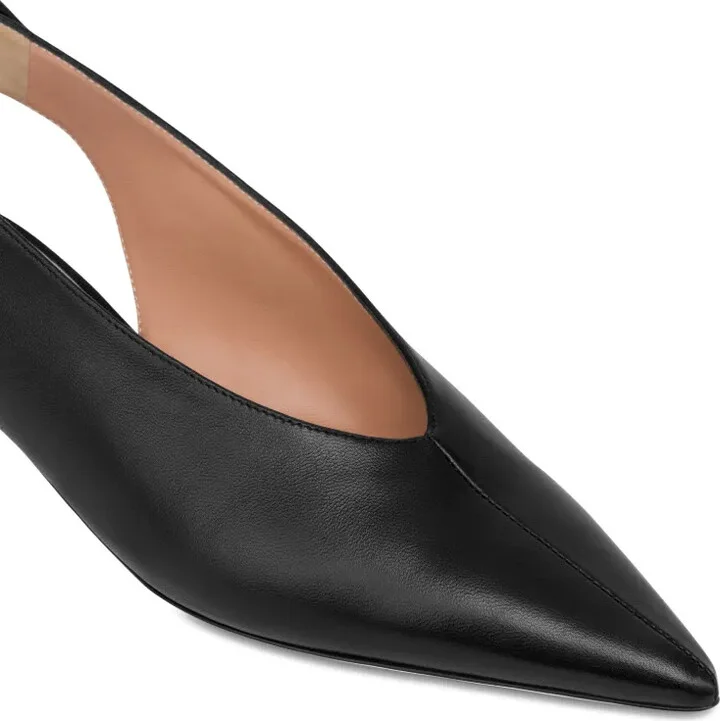 Pointed-Toe Leather Pumps - Image 4