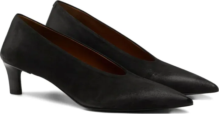 Pointed-Toe Leather Pumps - Image 2