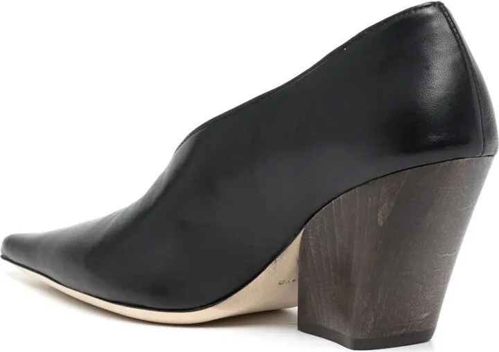 Pointed-Toe Leather Pumps - Image 3
