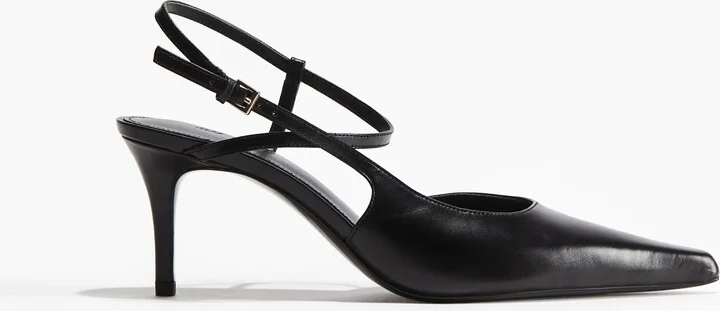 Pointed-Toe Leather Pumps
