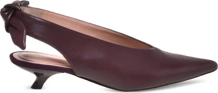 Pointed-Toe Leather Pumps