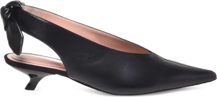 Pointed-Toe Leather Pumps
