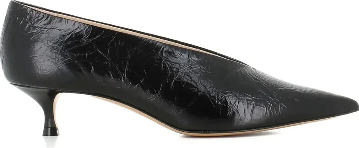 Pointed-Toe Leather Pumps