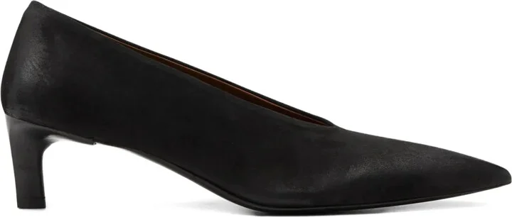 Pointed-Toe Leather Pumps