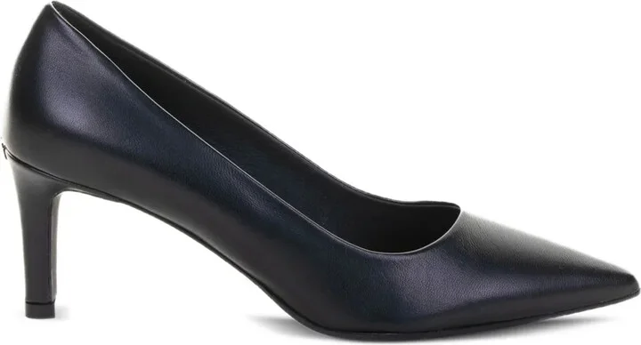 Pointed-Toe Leather Pumps