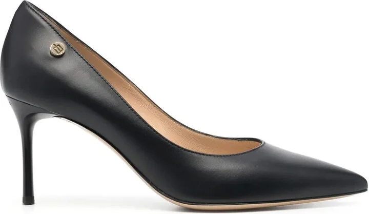 Pointed-Toe Leather Pumps