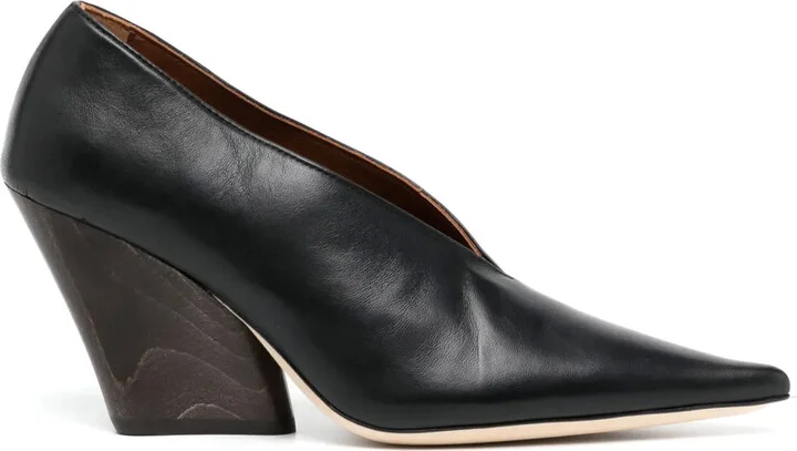Pointed-Toe Leather Pumps