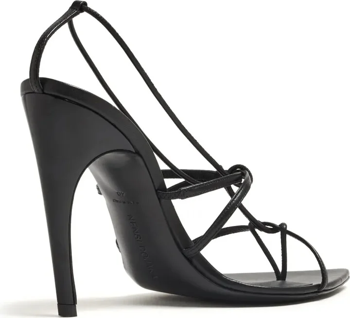 Pointed-Toe Leather Sandals - Image 3