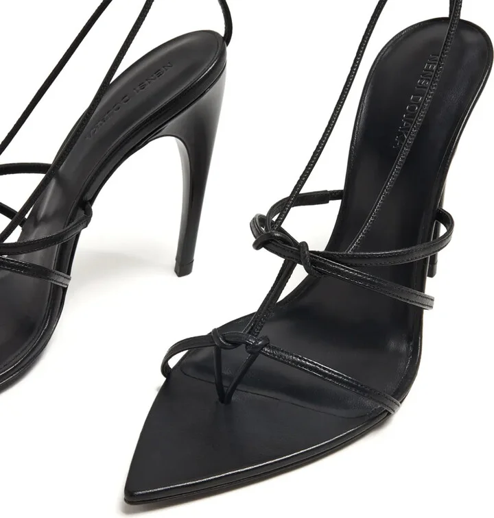 Pointed-Toe Leather Sandals - Image 4