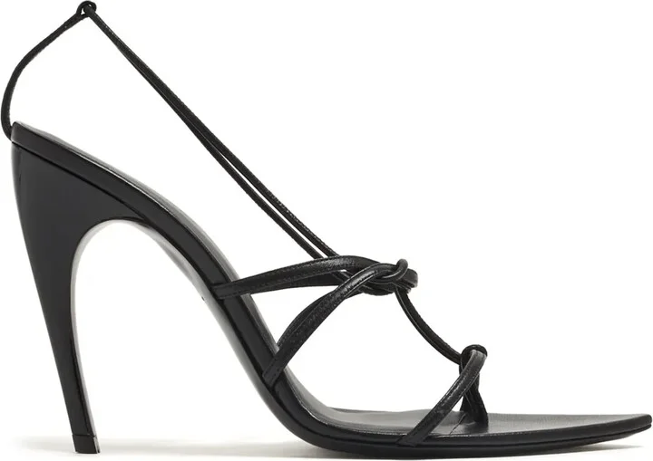 Pointed-Toe Leather Sandals