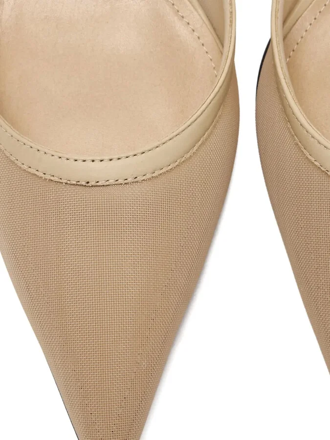 Pointed-Toe Mesh Mules - Image 2