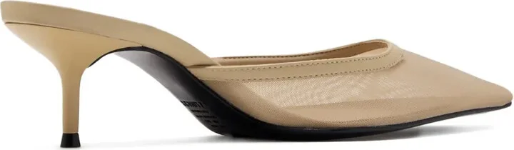 Pointed-Toe Mesh Mules - Image 3