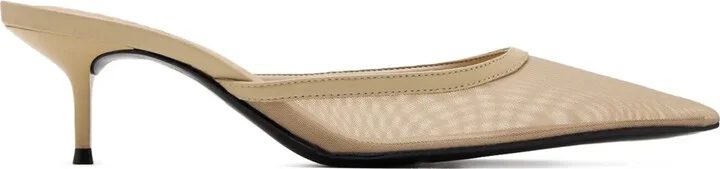 Pointed-Toe Mesh Mules