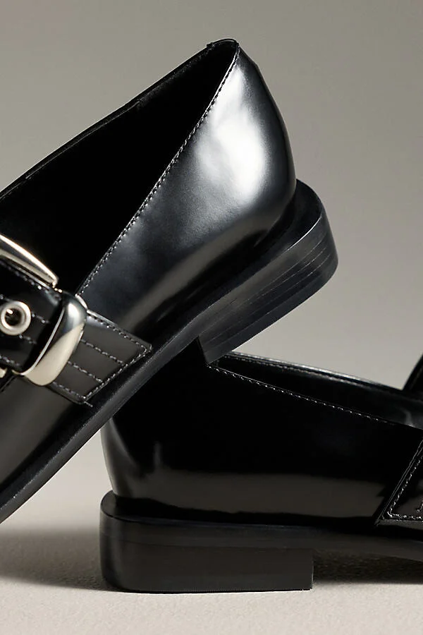 Pointed-Toe Moto Mary Jane Flats - Image 3