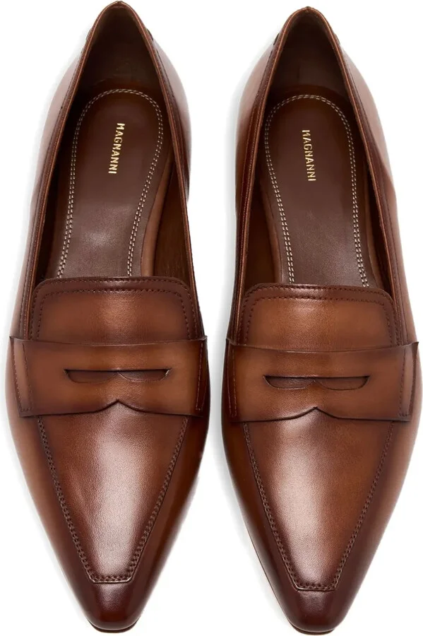 Pointed-Toe Penny Loafers - Image 3