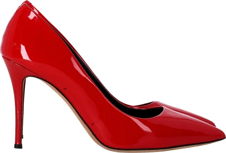Pointed Toe Pumps in Red Patent Leather