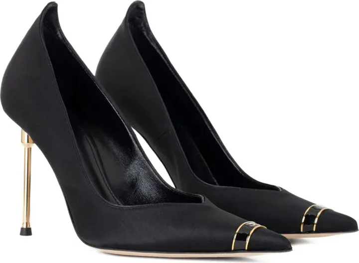 Pointed-Toe Satin Pumps - Image 2