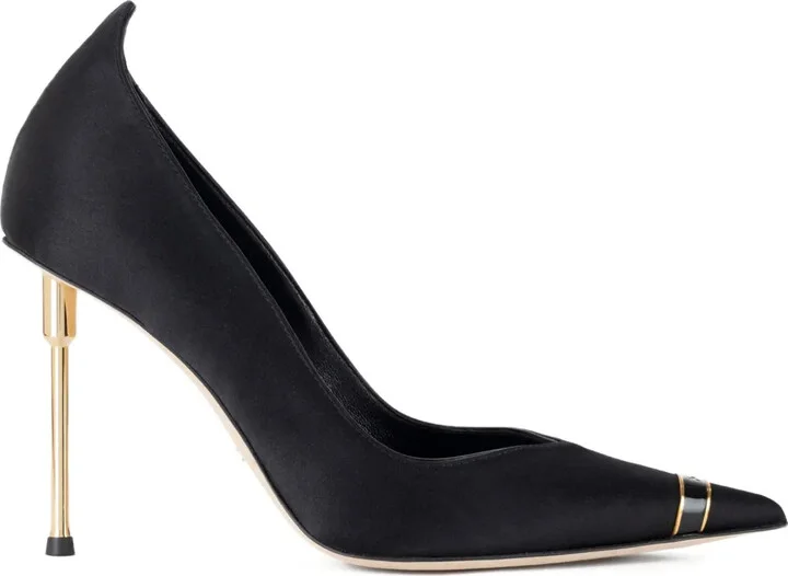 Pointed-Toe Satin Pumps
