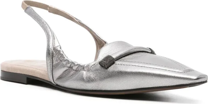 Pointed-Toe Slingback Ballerina Shoes - Image 2