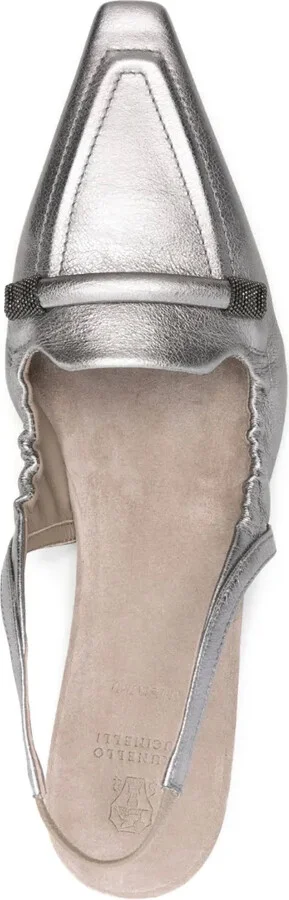 Pointed-Toe Slingback Ballerina Shoes - Image 4