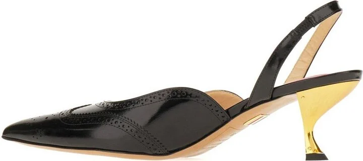 Pointed-toe Slingback Pumps - Image 3