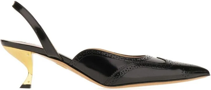 Pointed-toe Slingback Pumps
