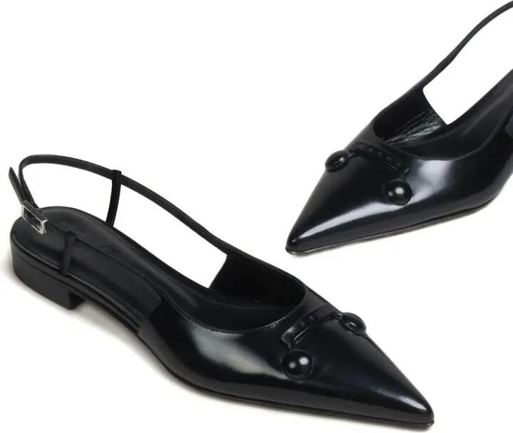 Pointed-Toe Slingback Sandals - Image 4