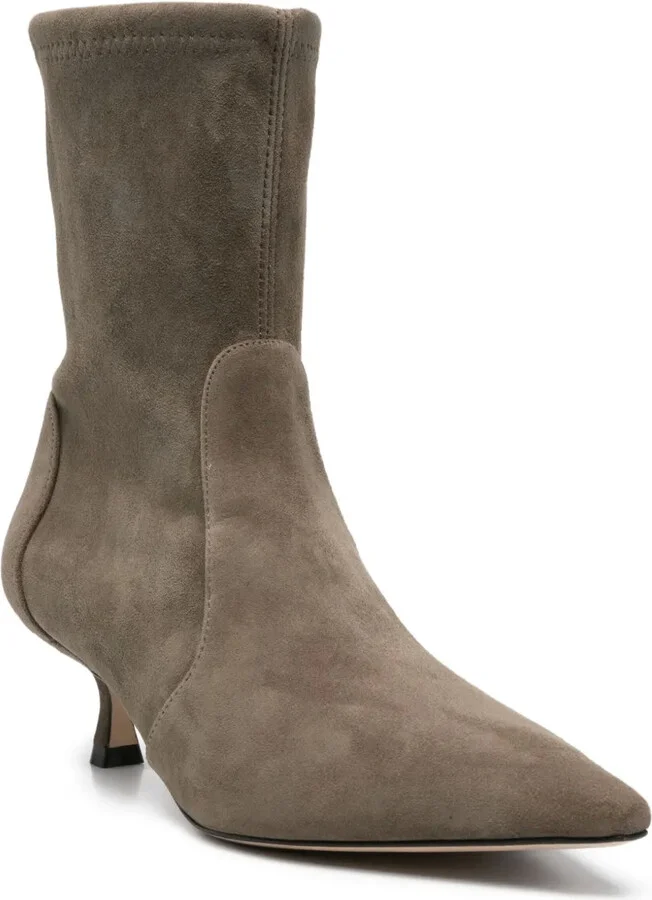 Pointed-Toe Sock Boots - Image 2