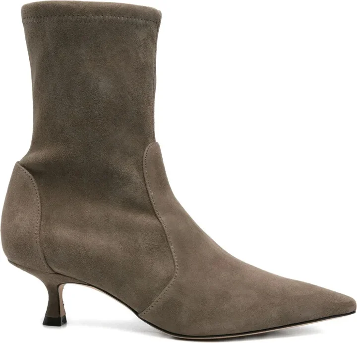 Pointed-Toe Sock Boots