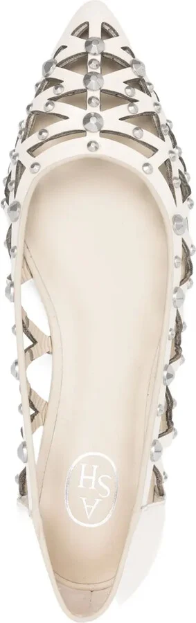 Pointed-Toe Studded Flat Pumps - Image 4