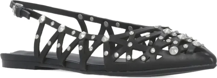 Pointed-Toe Studded Shoes - Image 2