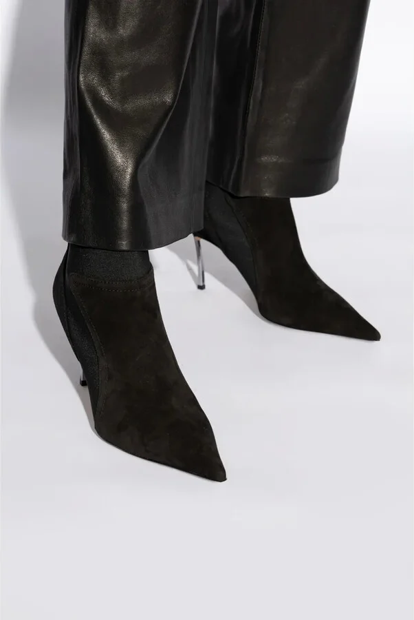 Pointed-Toe Suede Ankle Boots - Image 2
