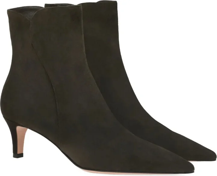 Pointed-Toe Suede Ankle Boots - Image 2