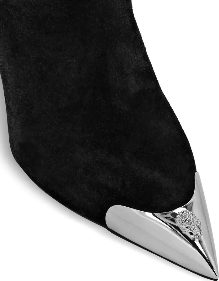 Pointed-Toe Suede Ankle Boots - Image 3