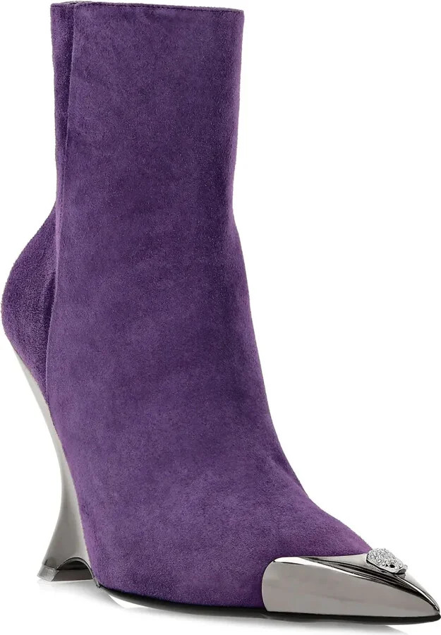Pointed-Toe Suede Ankle Boots - Image 2