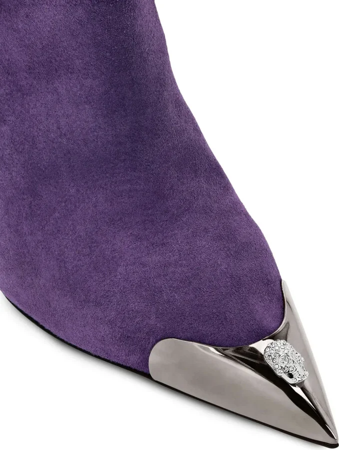 Pointed-Toe Suede Ankle Boots - Image 3