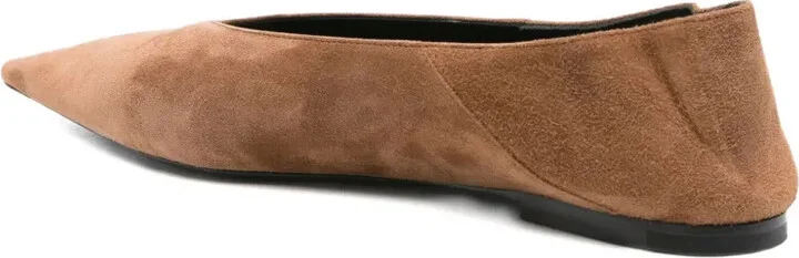 Pointed-Toe Suede Ballet Flats - Image 3