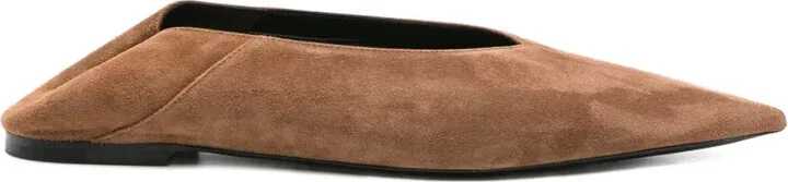 Pointed-Toe Suede Ballet Flats - Image 5
