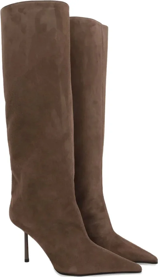 Pointed-Toe Suede Boots - Image 2