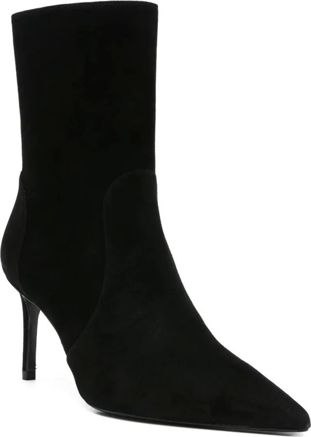 Pointed-Toe Suede Boots - Image 2