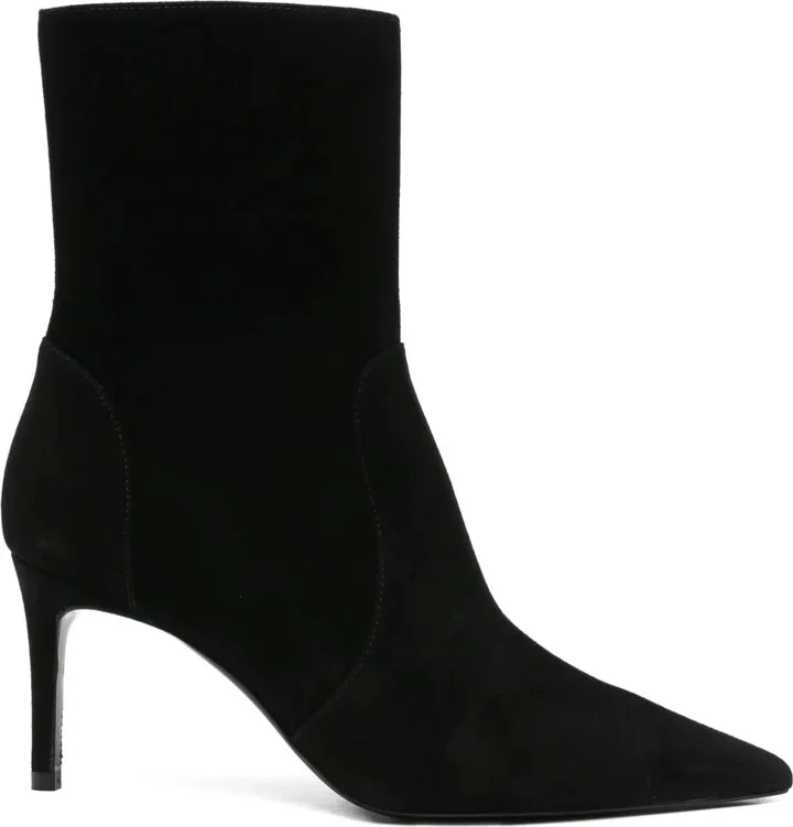 Pointed-Toe Suede Boots