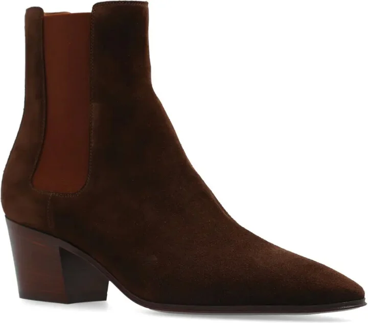 pointed-toe suede Chelsea boots - Image 4